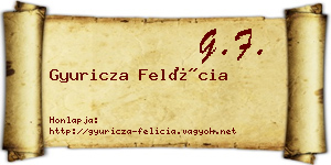 Gyuricza Felícia névjegykártya