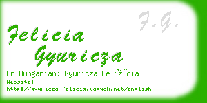 felicia gyuricza business card